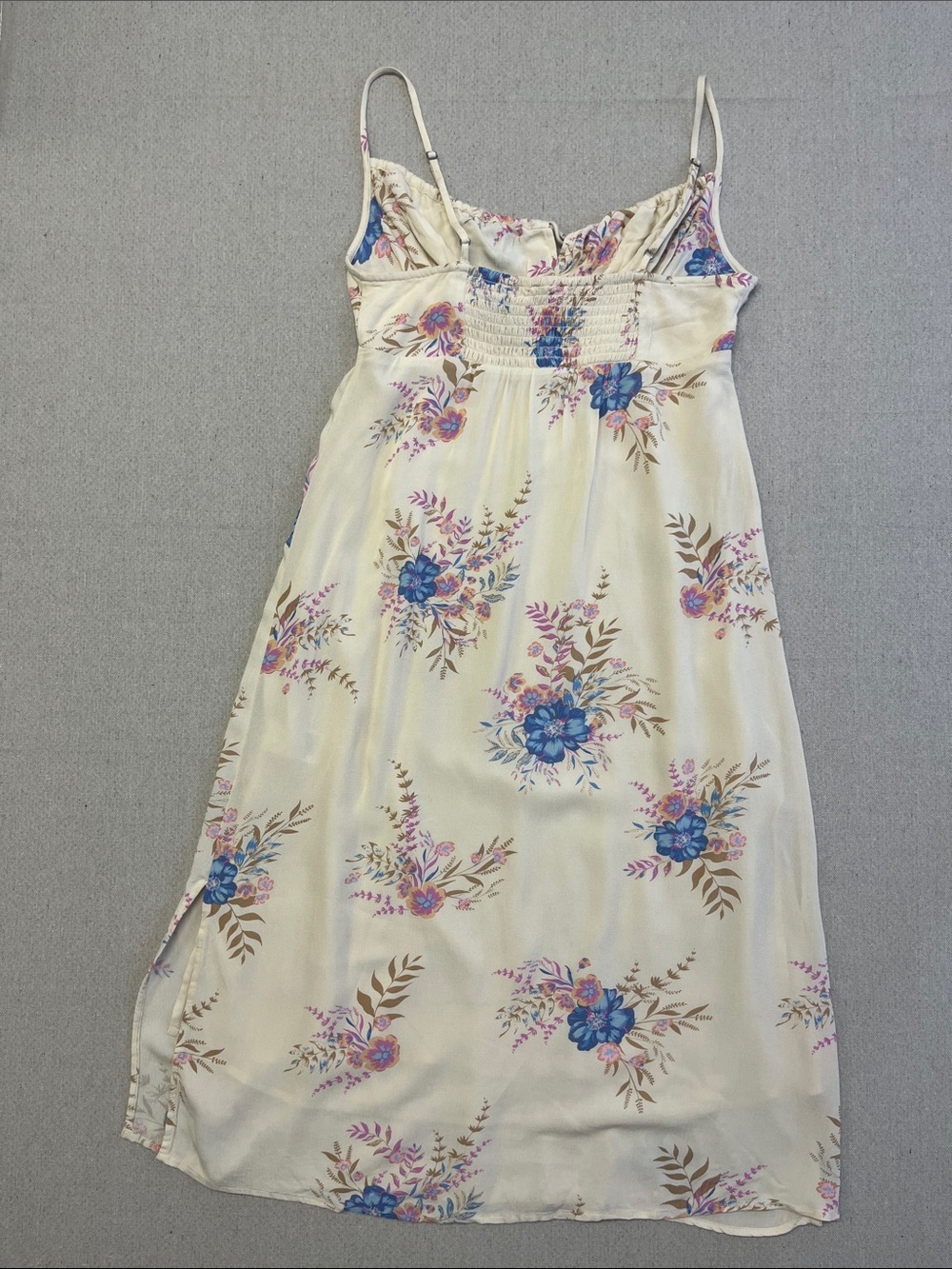 Lucky Brand Floral Midi Dress XS Boho Sleeveless Adjustable Straps - Picture 15 of 16